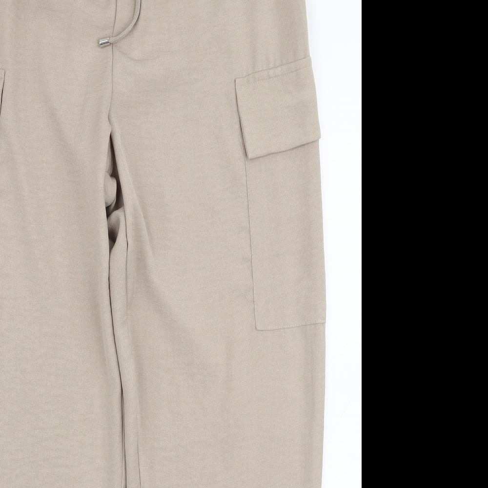 George Womens Beige  Polyester Jogger Trousers Size 12 L28 in Regular Drawstring