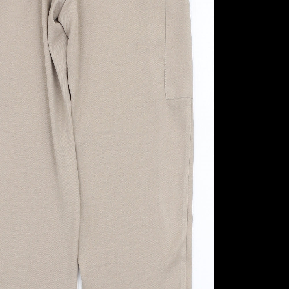 George Womens Beige  Polyester Jogger Trousers Size 12 L28 in Regular Drawstring