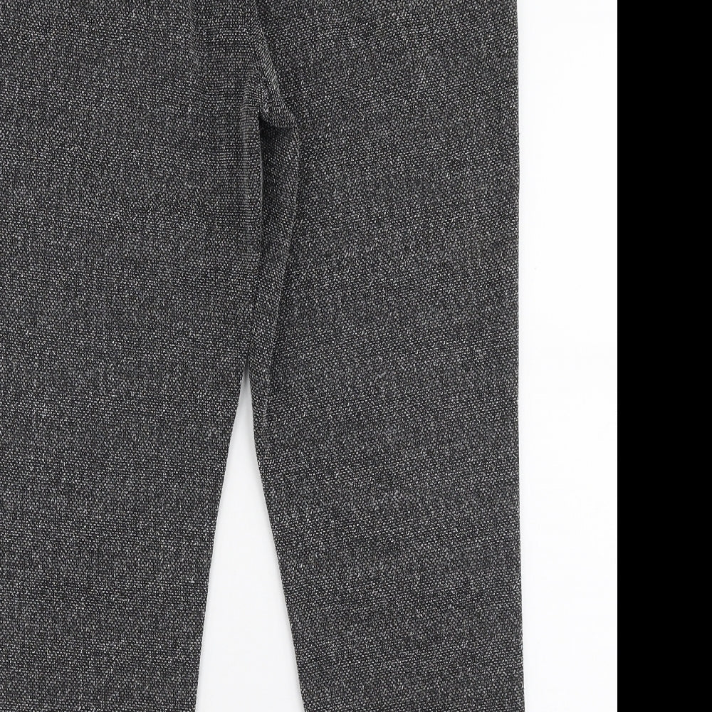 Marks and Spencer Womens Grey  Polyester Jogger Trousers Size 14 L25 in Regular Drawstring