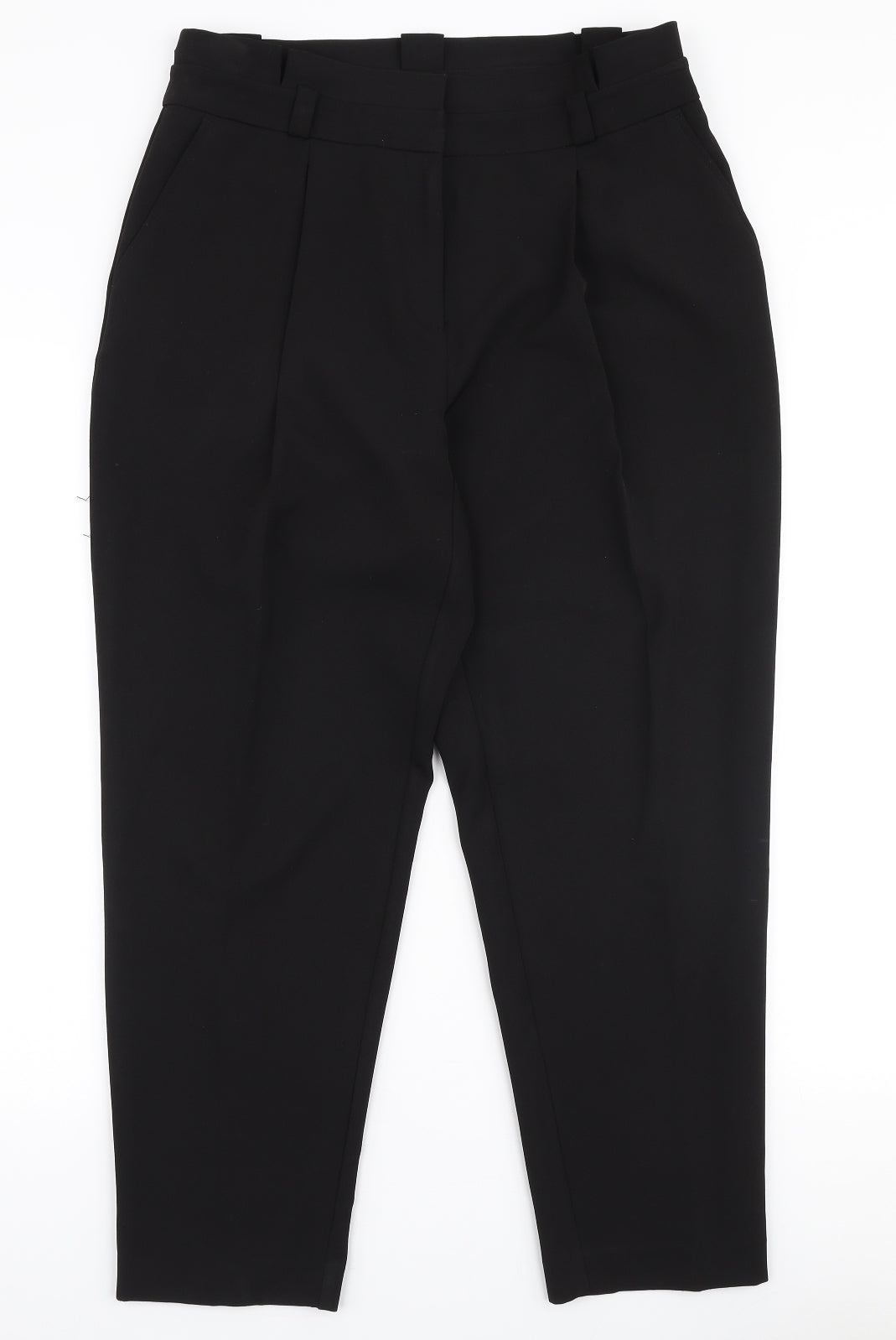 New Look Womens Black  Polyester Trousers  Size 12 L27 in Regular Zip