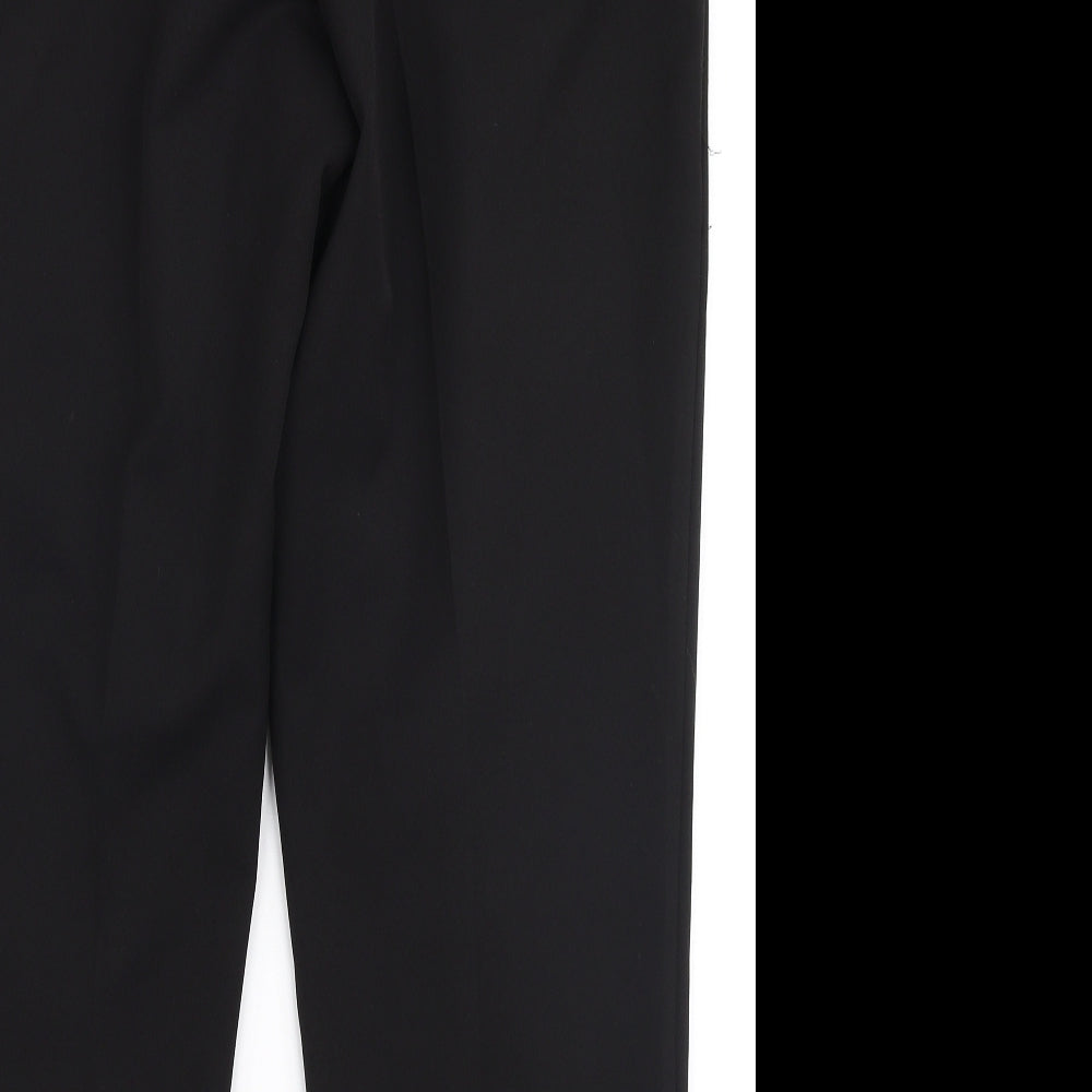 New Look Womens Black  Polyester Trousers  Size 12 L27 in Regular Zip