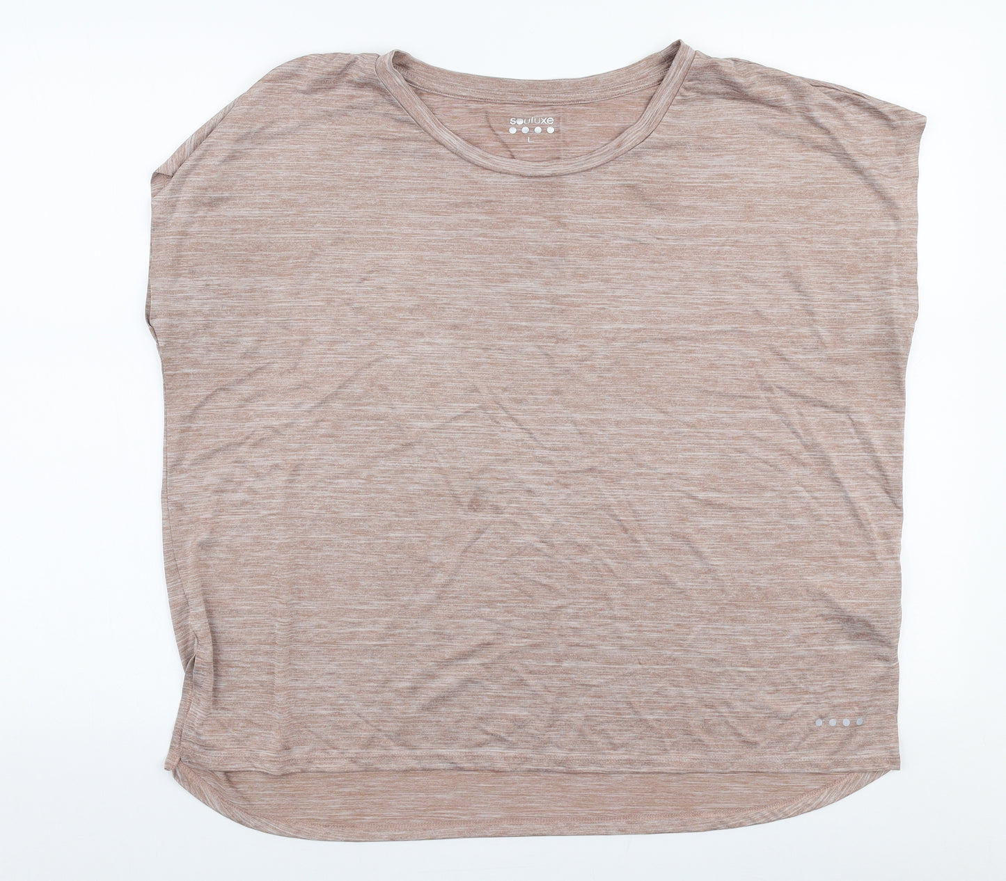 Matalan Womens Brown  Polyester Basic T-Shirt Size L Round Neck Pullover
