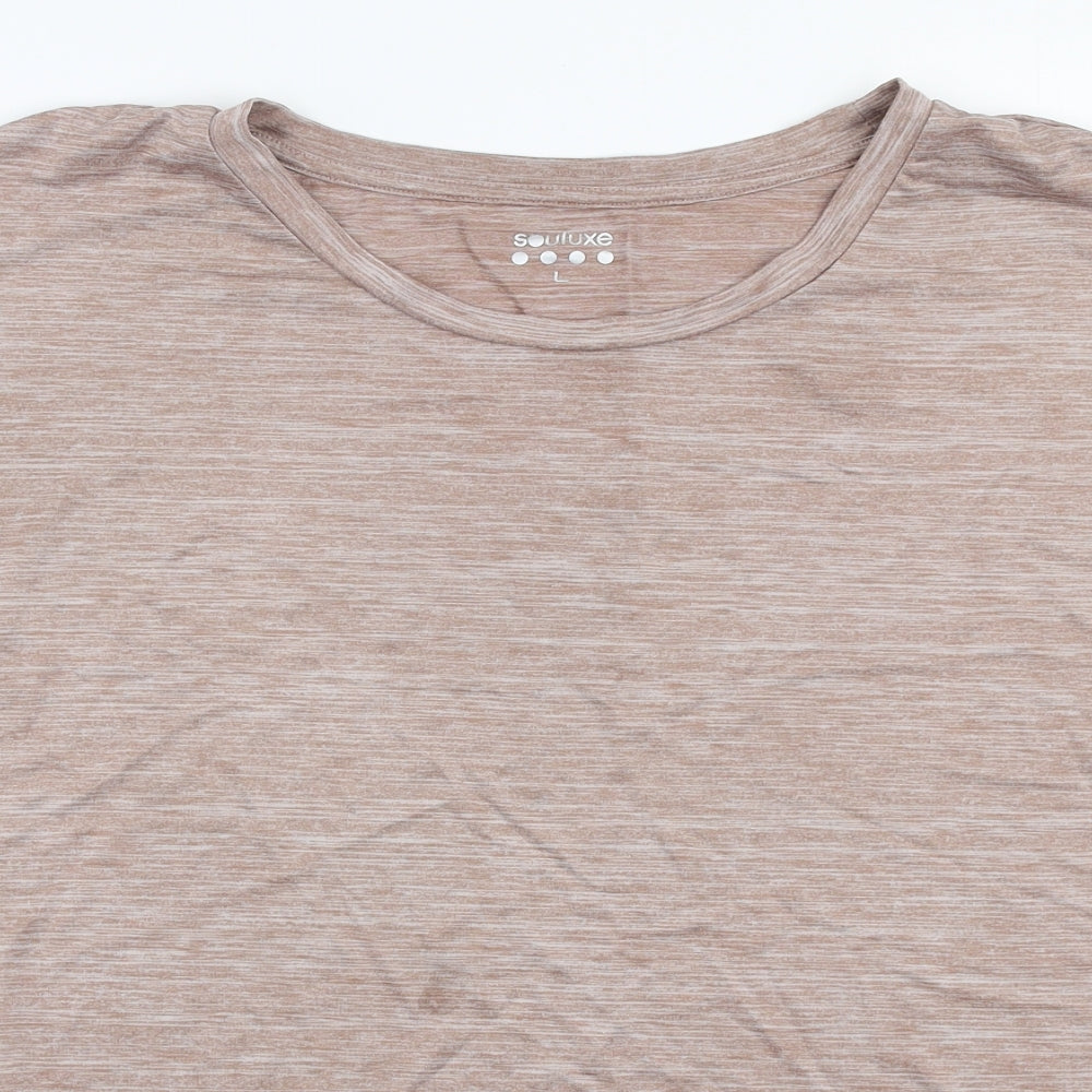Matalan Womens Brown  Polyester Basic T-Shirt Size L Round Neck Pullover