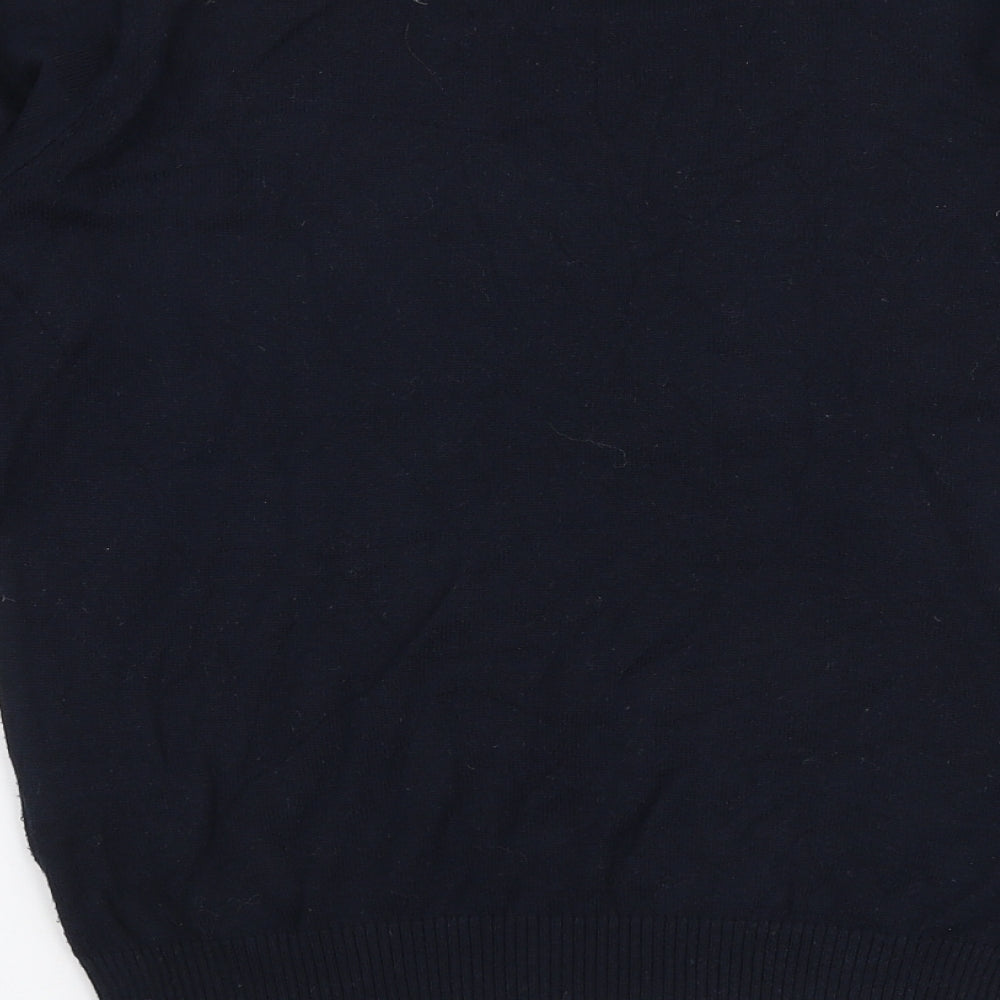 F&F Womens Blue Round Neck  Cotton Pullover Jumper Size 10   - Cat
