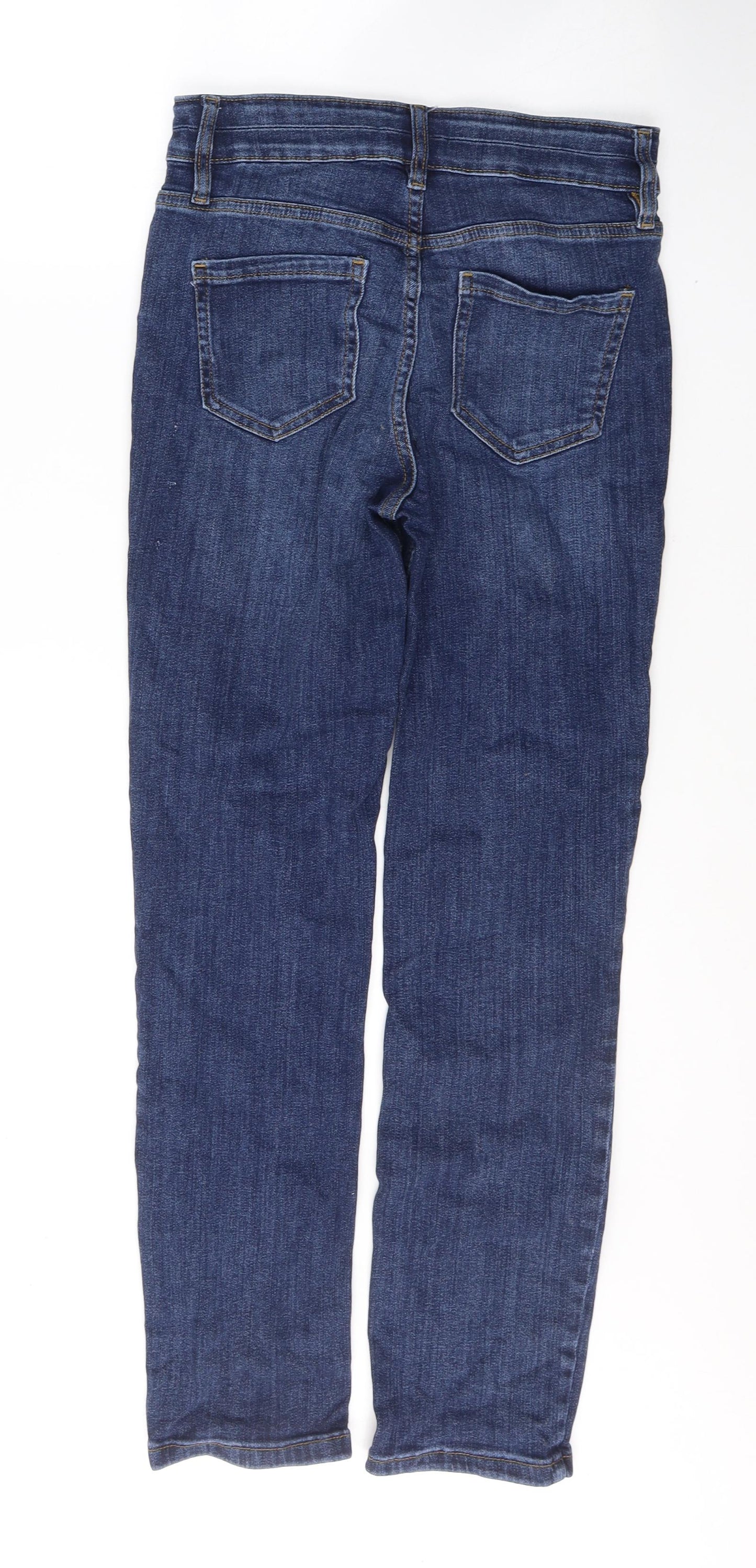 F&F Womens Blue  Cotton Skinny Jeans Size 8 L29 in Regular Button