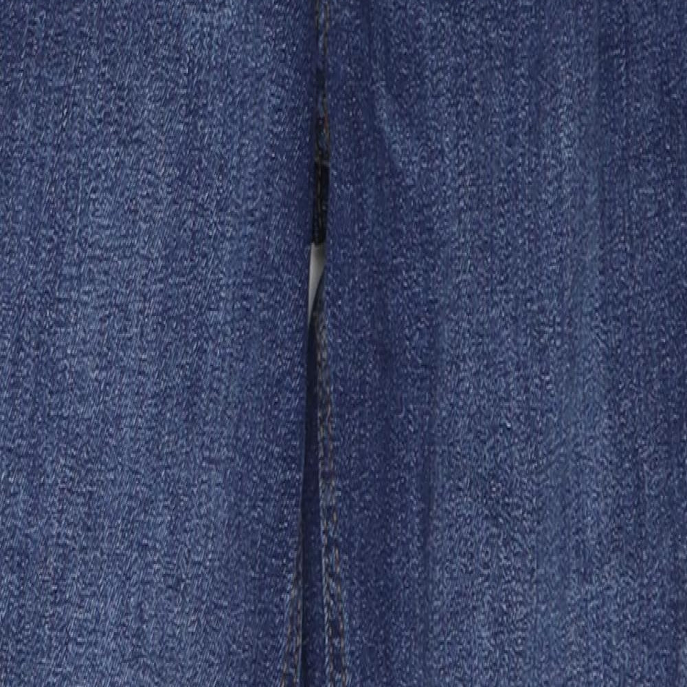 F&F Womens Blue  Cotton Skinny Jeans Size 8 L29 in Regular Button
