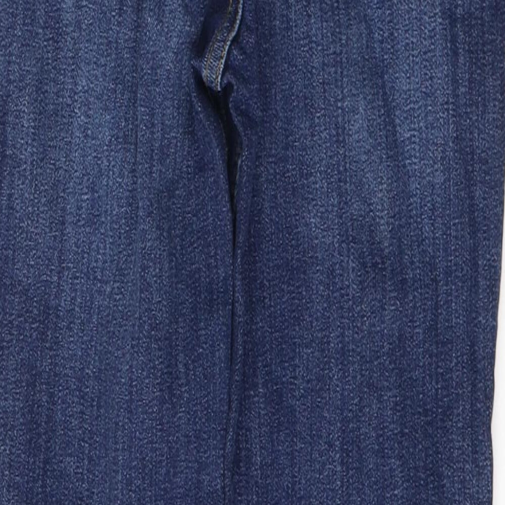 F&F Womens Blue  Cotton Skinny Jeans Size 8 L29 in Regular Button