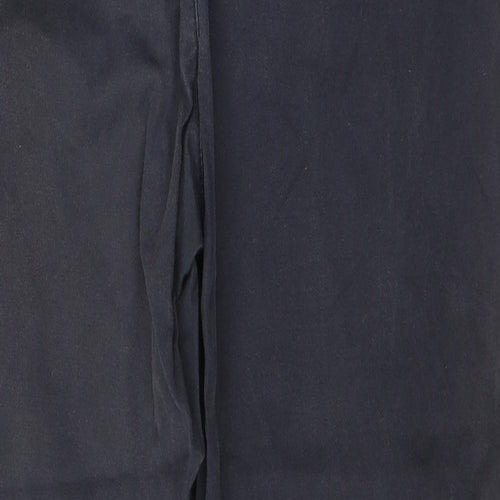 ASOS Womens Grey  Cotton Trousers  Size 12 L25 in Regular Button