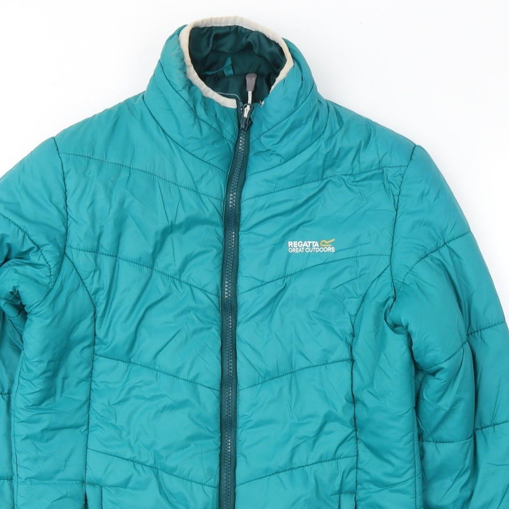 Regatta Womens Blue   Puffer Jacket Coat Size 10  Zip