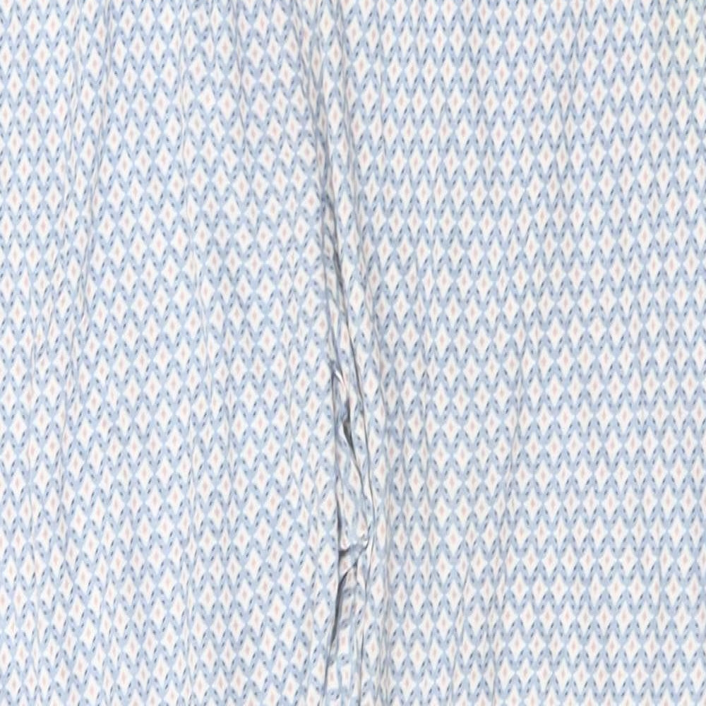Dunnes Stores Womens Blue Geometric Cotton Capri Lounge Pants Size M