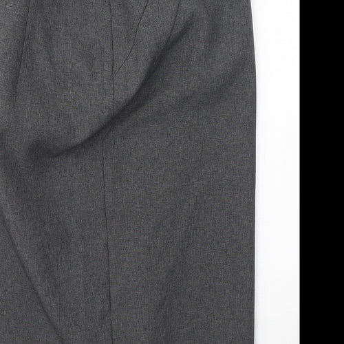 Atmosphere Womens Grey  Cotton A-Line Skirt Size 8   Zip