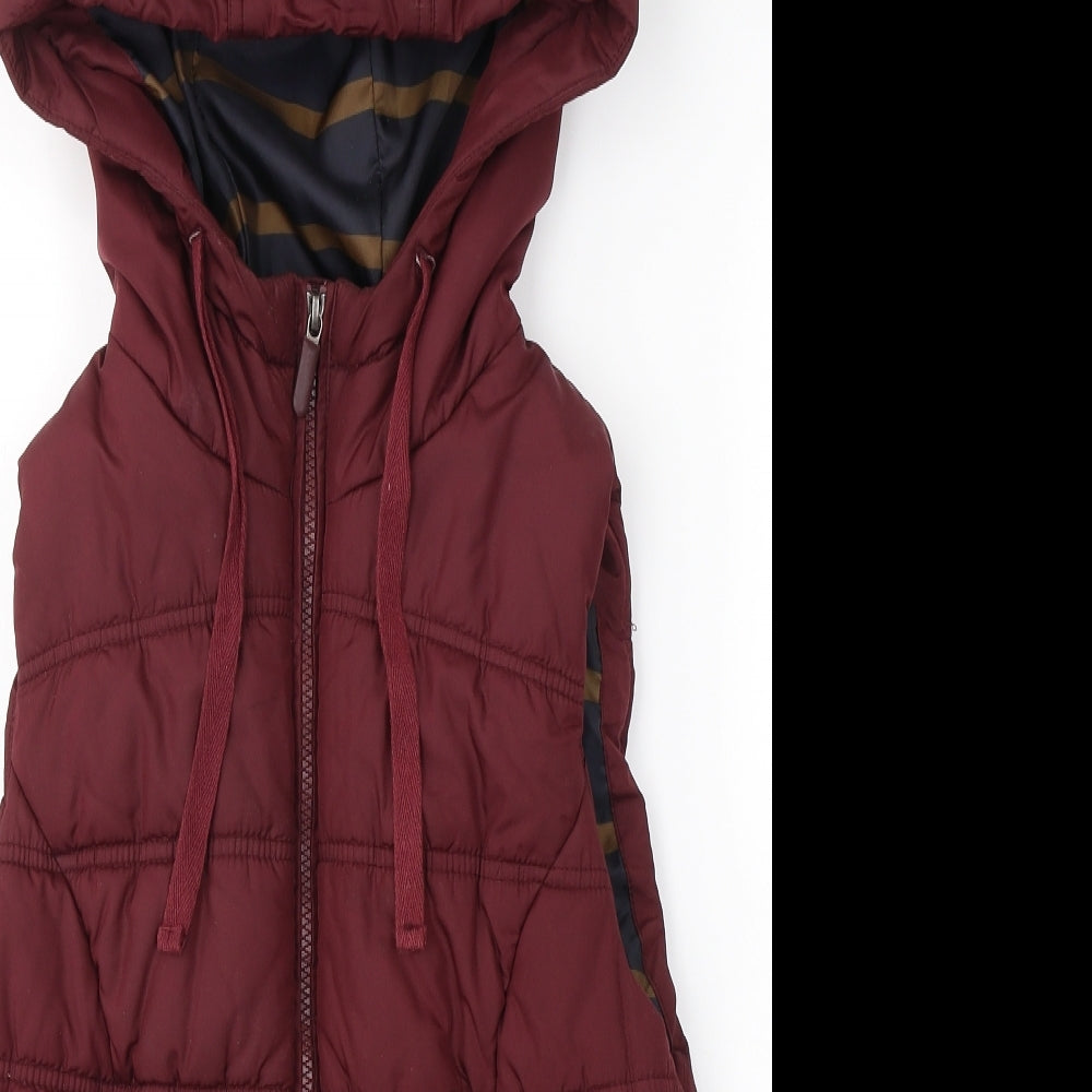NEXT Womens Red   Gilet Coat Size 12  Zip - Puffer gilet