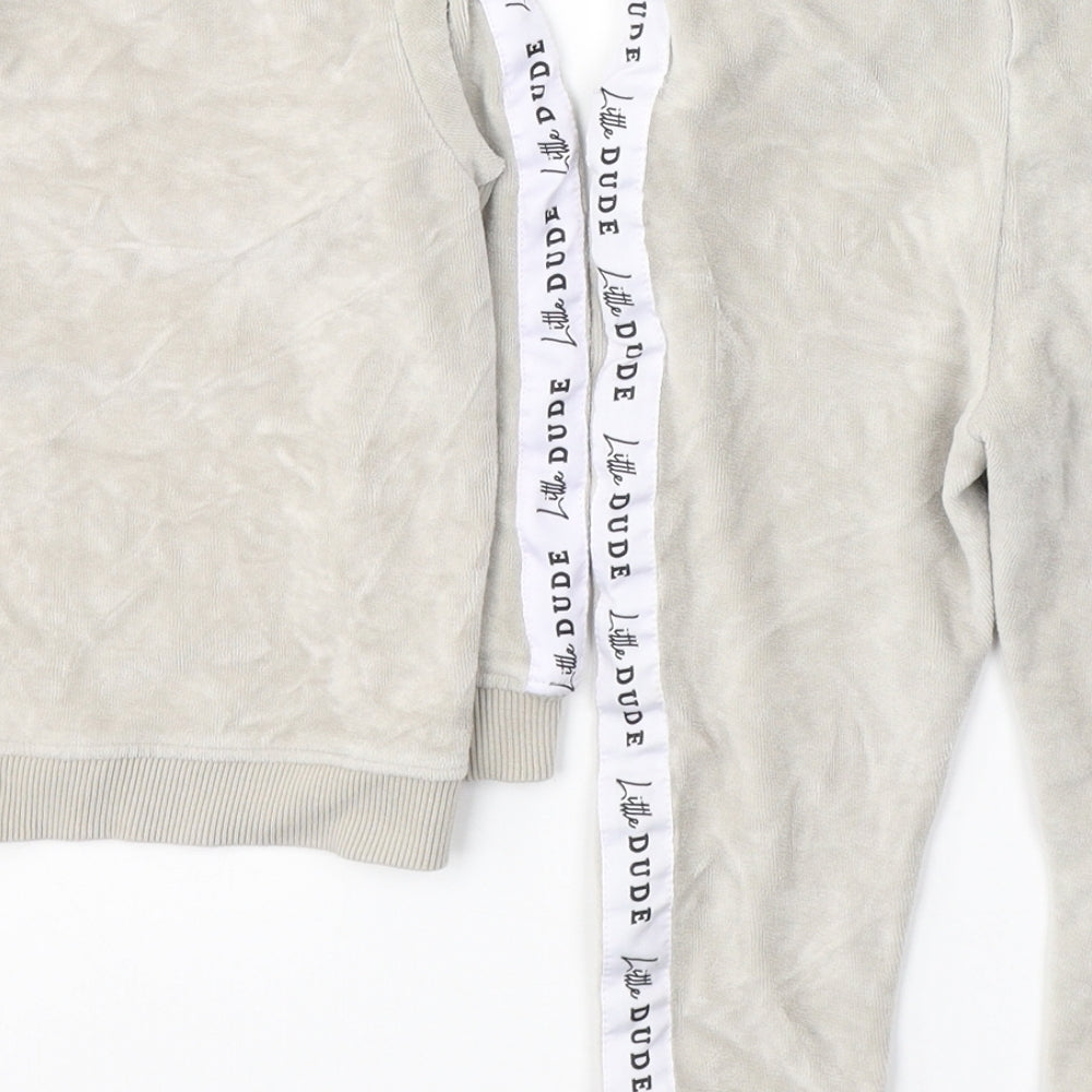 George Boys Beige  Polyester Sweatpants Trousers Size 3-4 Years  Regular Pullover - Little dude Set