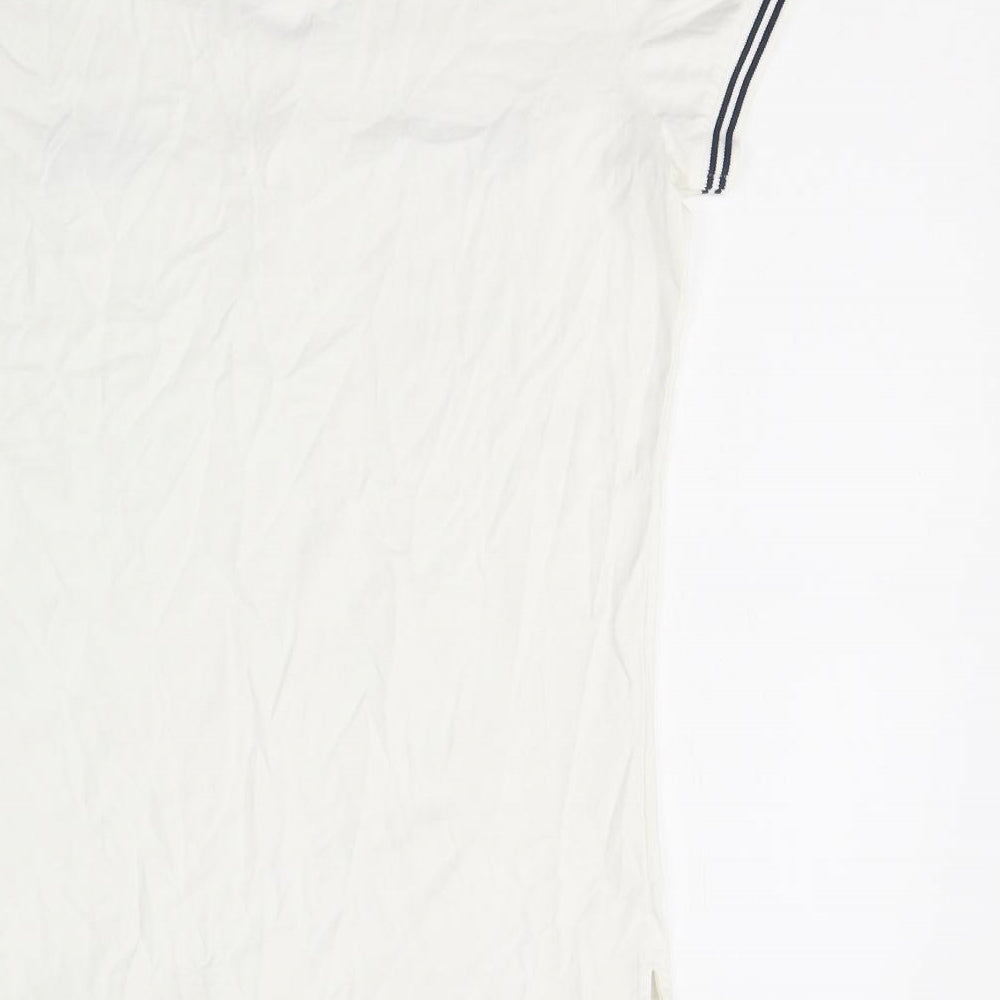ellesse Womens White  Cotton Jersey Polo Size S Collared