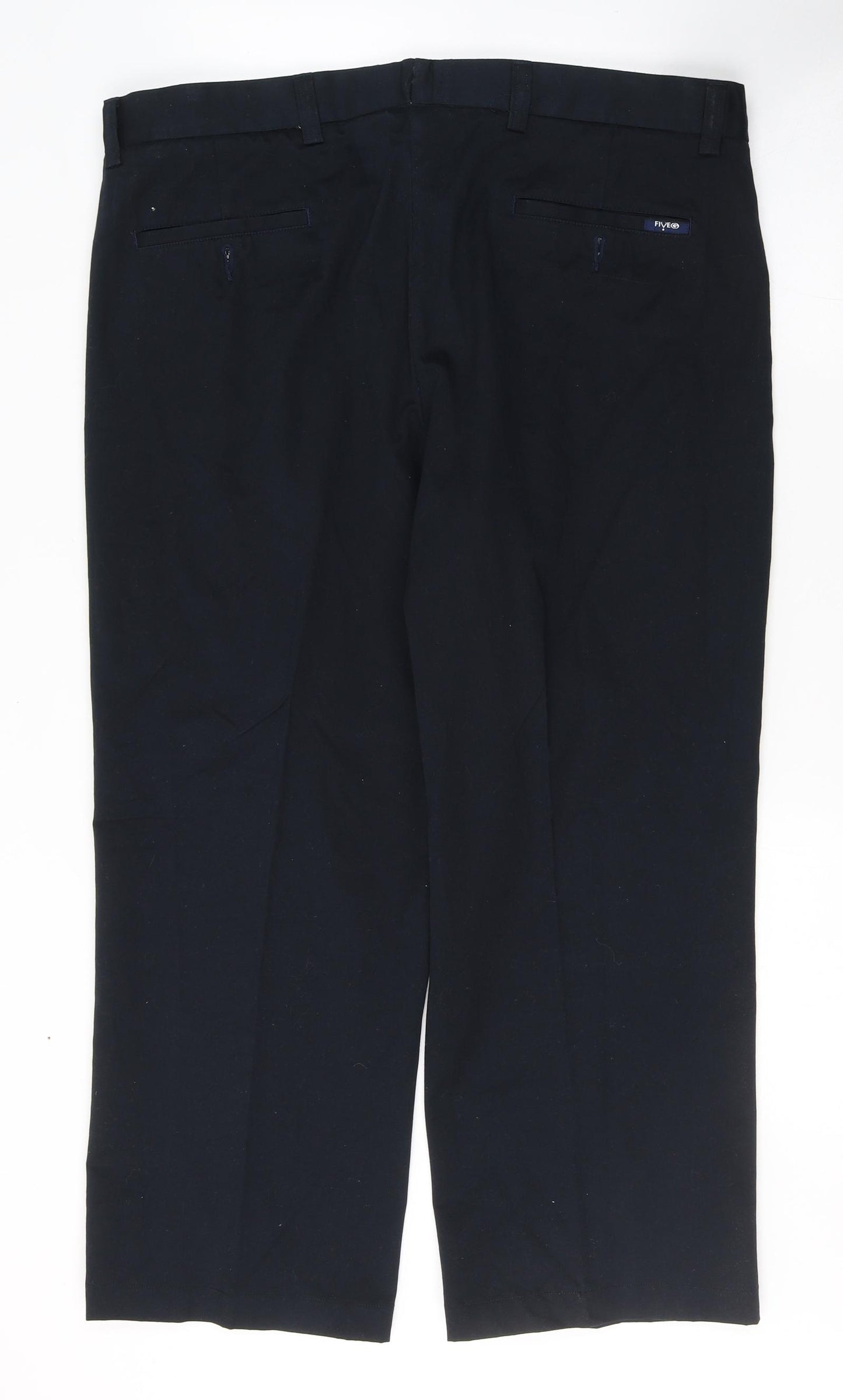 Debenhams Mens Blue  Cotton Trousers  Size 38 in L26 in Regular Button