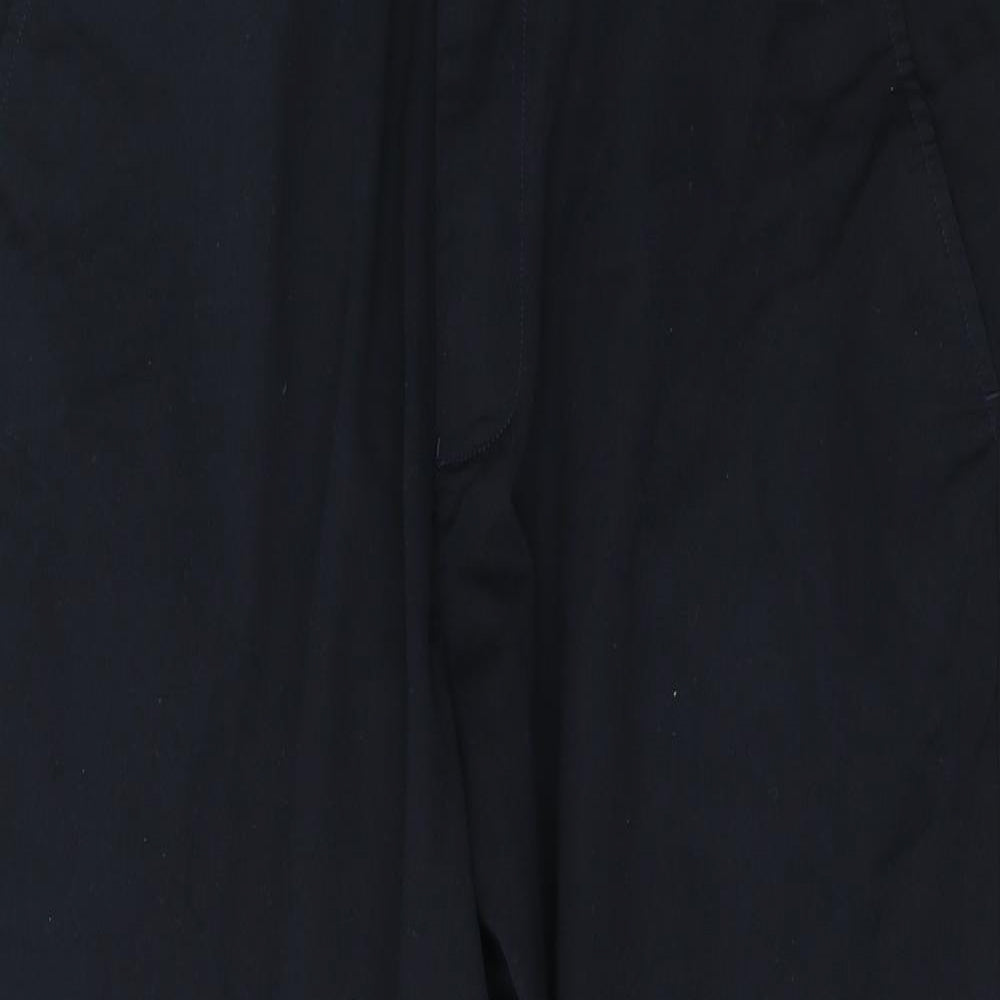 Debenhams Mens Blue  Cotton Trousers  Size 38 in L26 in Regular Button
