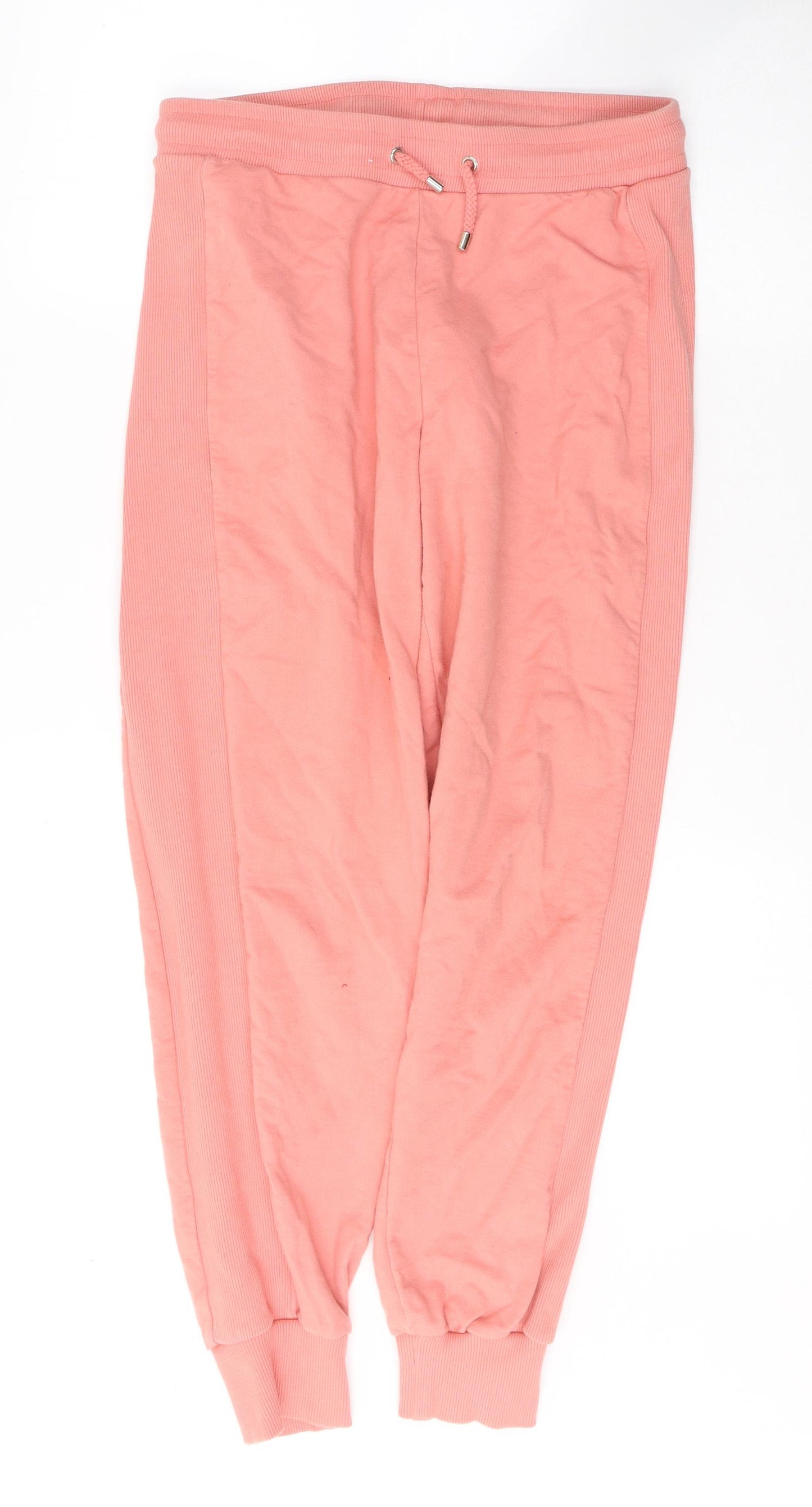 Primark Womens Pink  Cotton Sweatpants Trousers Size 6 L26 in Regular Pullover