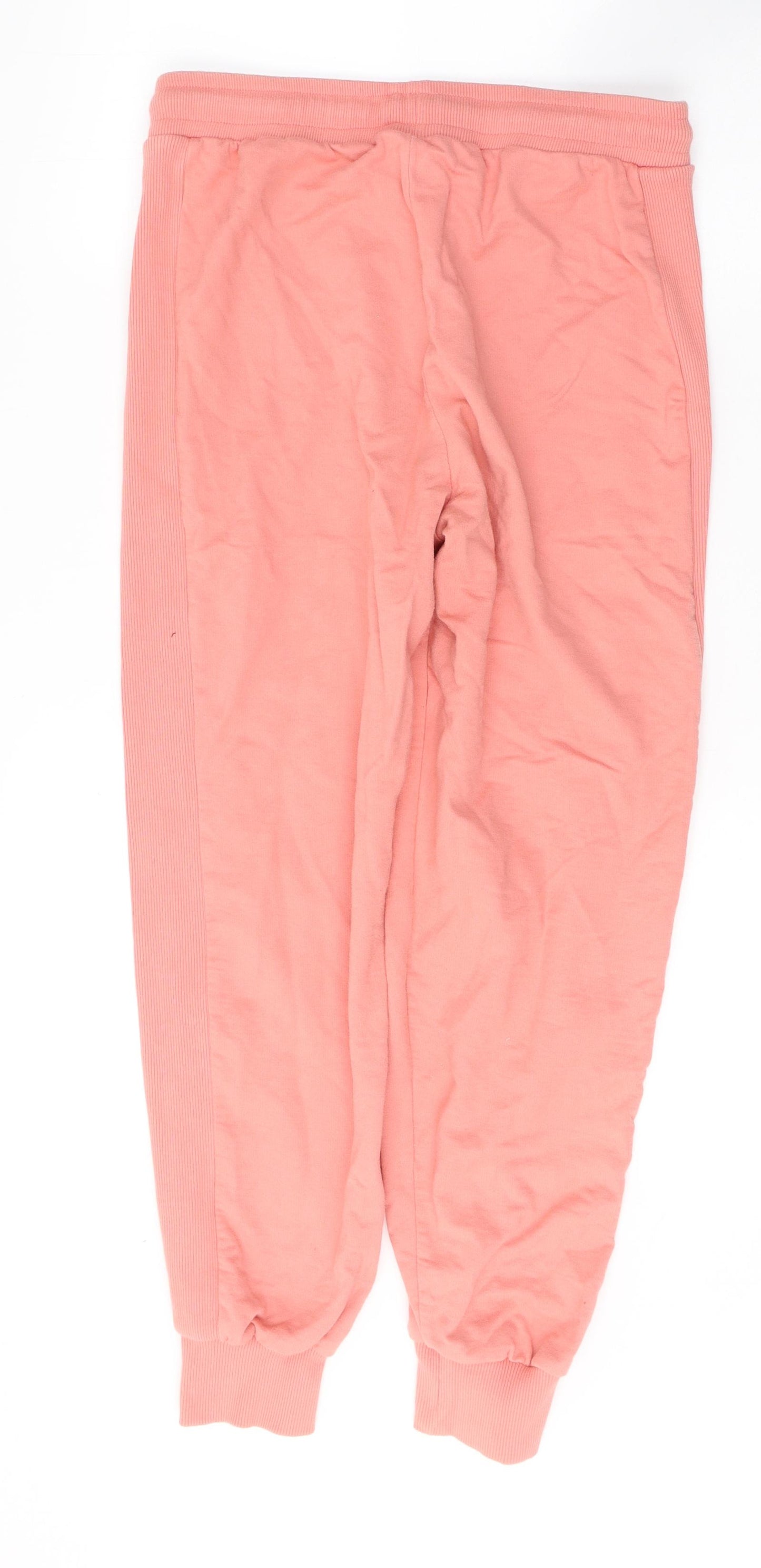 Primark Womens Pink  Cotton Sweatpants Trousers Size 6 L26 in Regular Pullover