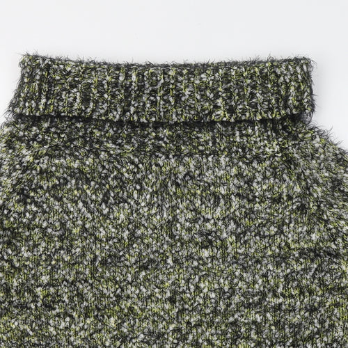 QED London Womens Multicoloured Roll Neck  Polyester Pullover Jumper Size L