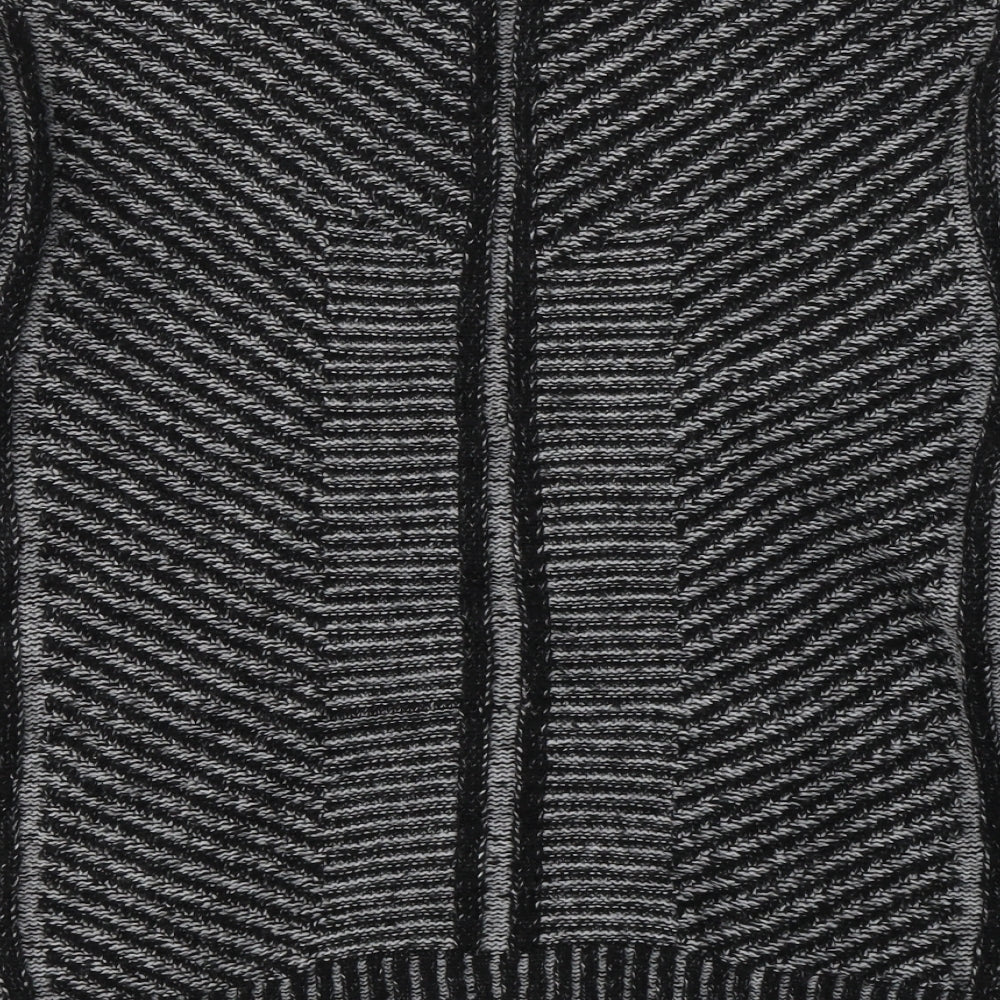 Marks and Spencer Womens Black V-Neck  Acrylic Cardigan Jumper Size 14