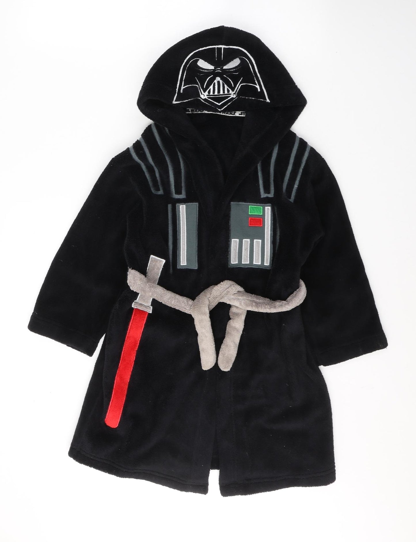 Star Wars Boys Black Solid Polyester  Gown Size 6-7 Years  Tie - Darth Vader