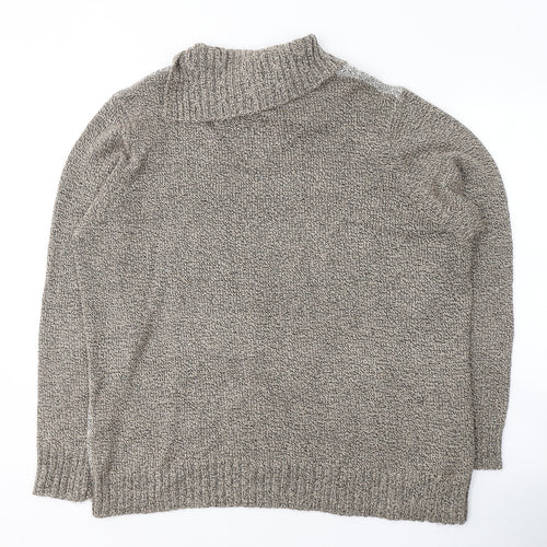 Bonmarché Womens Beige Roll Neck  Acrylic Pullover Jumper Size XL