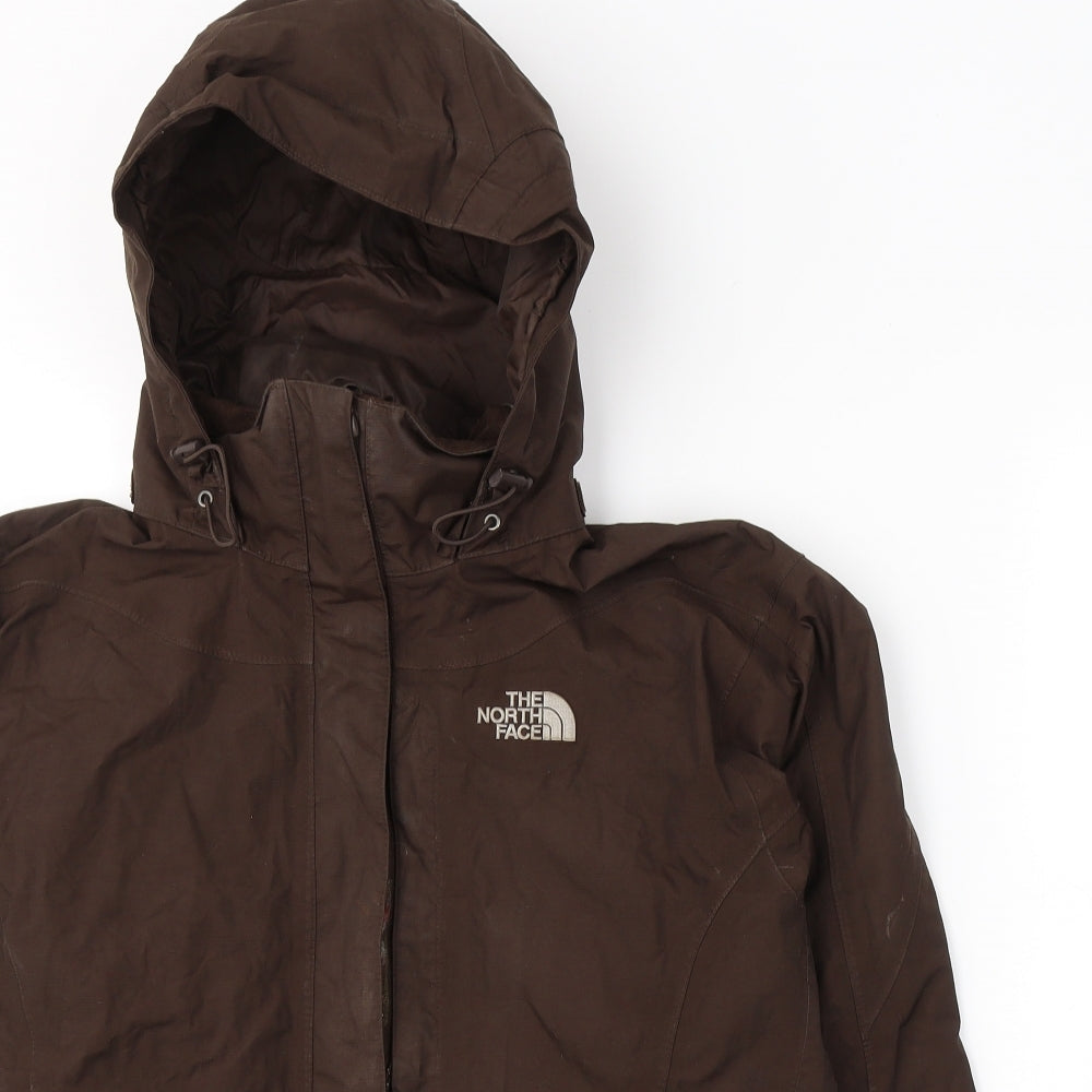 The North Face Womens Brown   Windbreaker Coat Size M  Zip