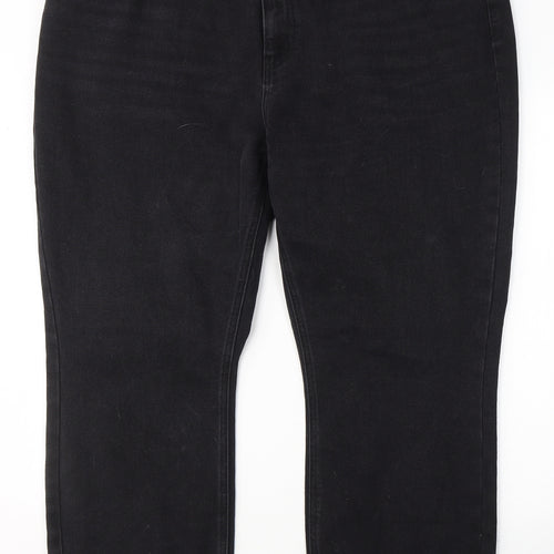 VERO MODA Womens Black  Cotton Straight Jeans Size 24 L27 in Regular Button