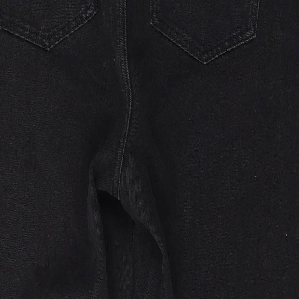 VERO MODA Womens Black  Cotton Straight Jeans Size 24 L27 in Regular Button