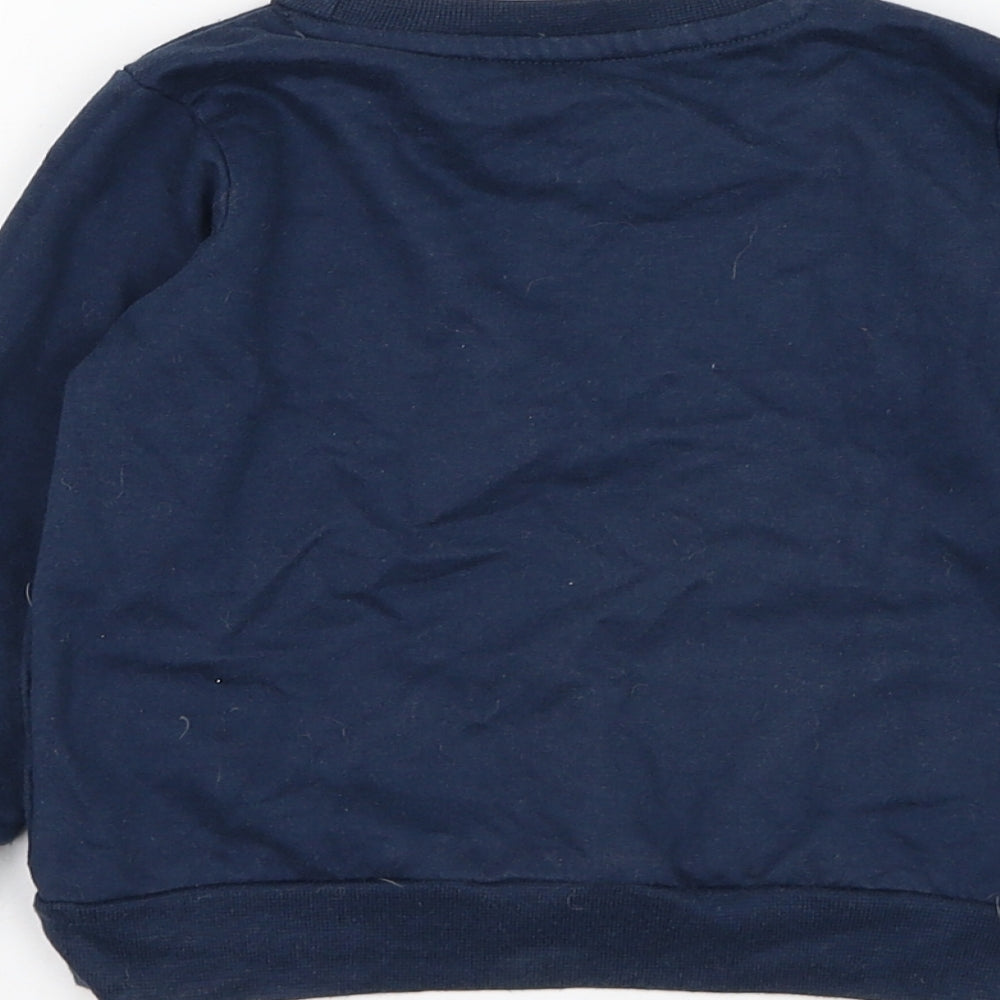 Pep&co Girls Blue  Cotton Pullover Jumper Size 12-18 Months  Pullover - Star