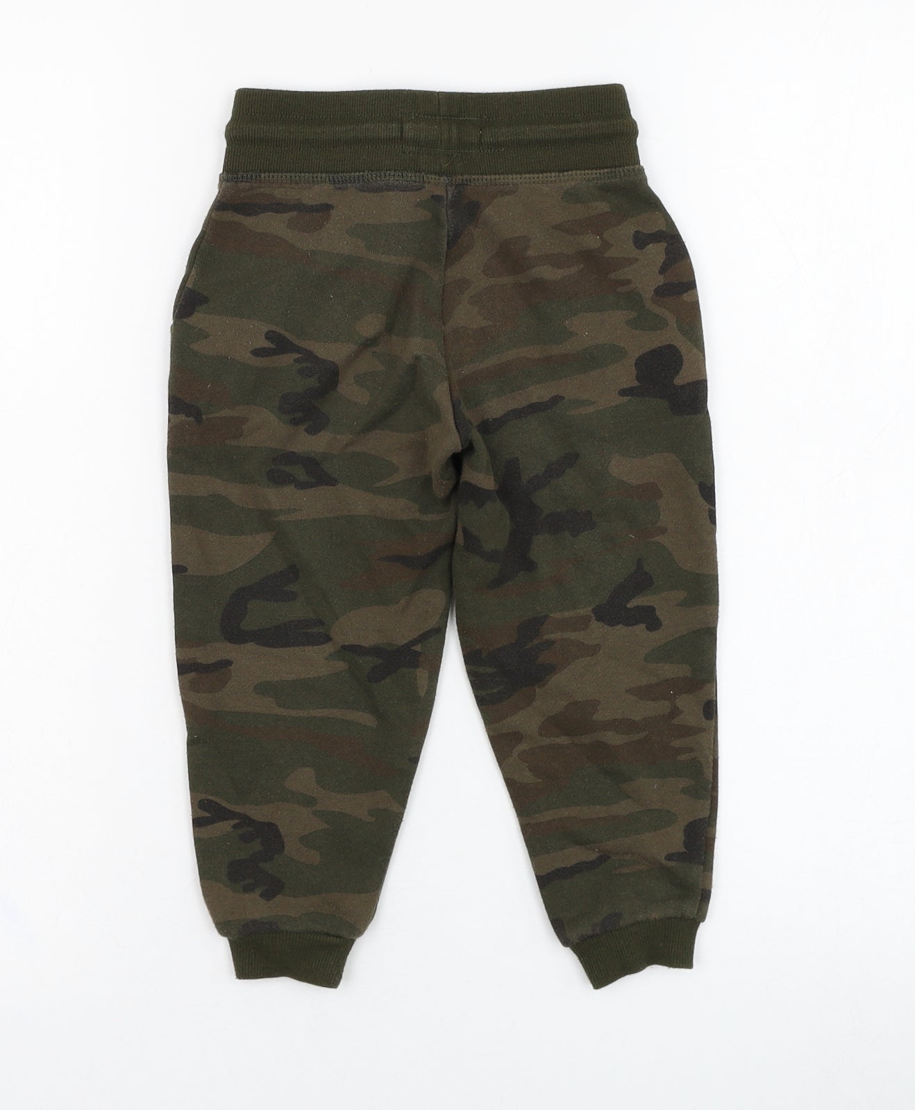 Primark Boys Green Camouflage Cotton Jogger Trousers Size 2-3 Years  Regular Pullover