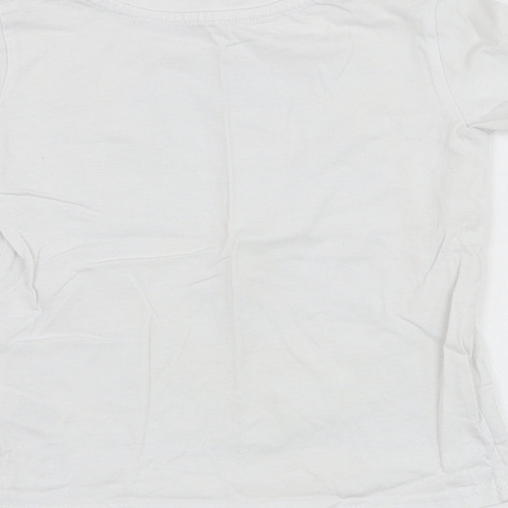 Dunnes Stores Boys White  Cotton Basic T-Shirt Size 2 Years Round Neck Pullover - California