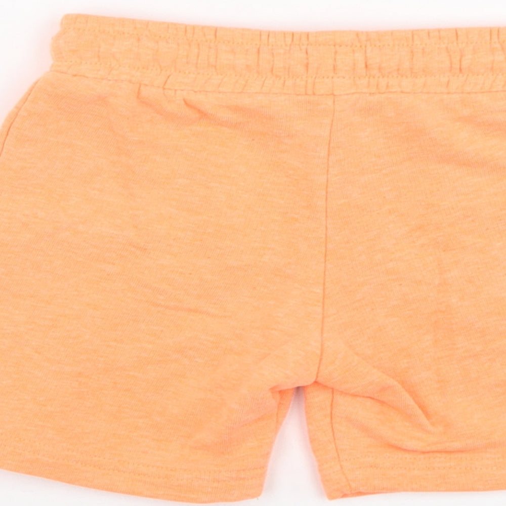 F&F Boys Orange  Cotton Sweat Shorts Size 2-3 Years  Regular