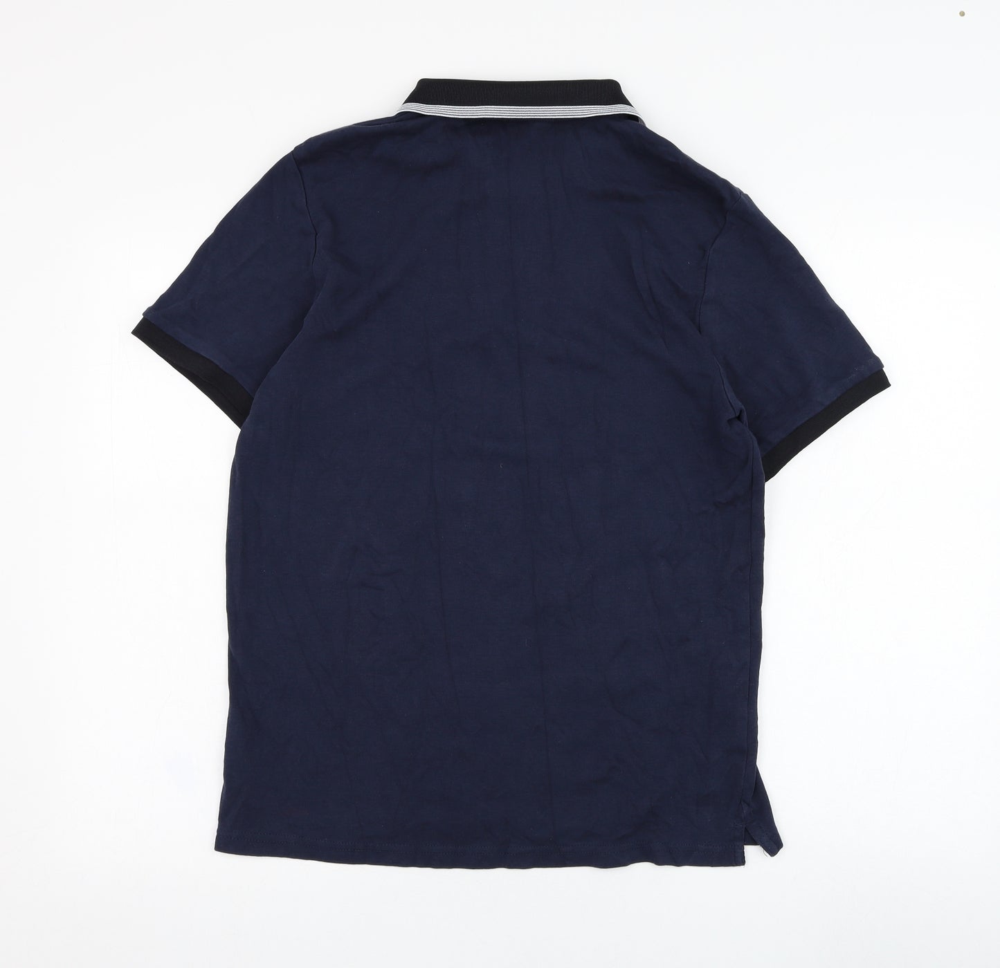 F&F Mens Blue  Cotton  T-Shirt Size M Collared
