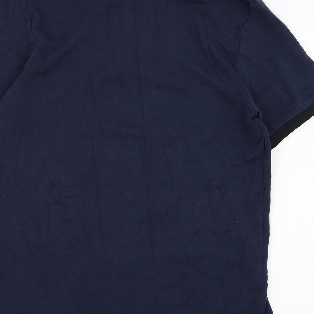 F&F Mens Blue  Cotton  T-Shirt Size M Collared