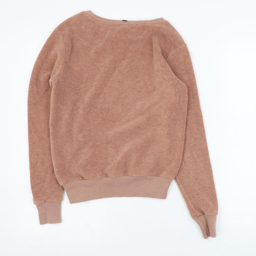 Topshop Womens Brown  Viscose Pullover Sweatshirt Size 8  Pullover
