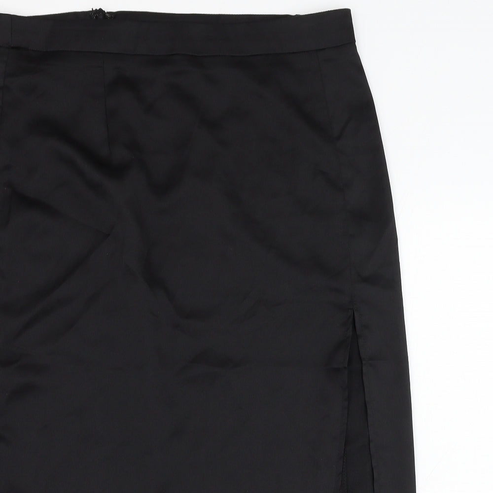 I SAW IT FIRST Womens Black  Polyester Straight & Pencil Skirt Size 16   Zip