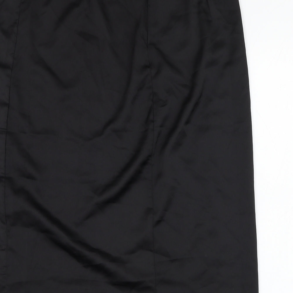 I SAW IT FIRST Womens Black  Polyester Straight & Pencil Skirt Size 16   Zip