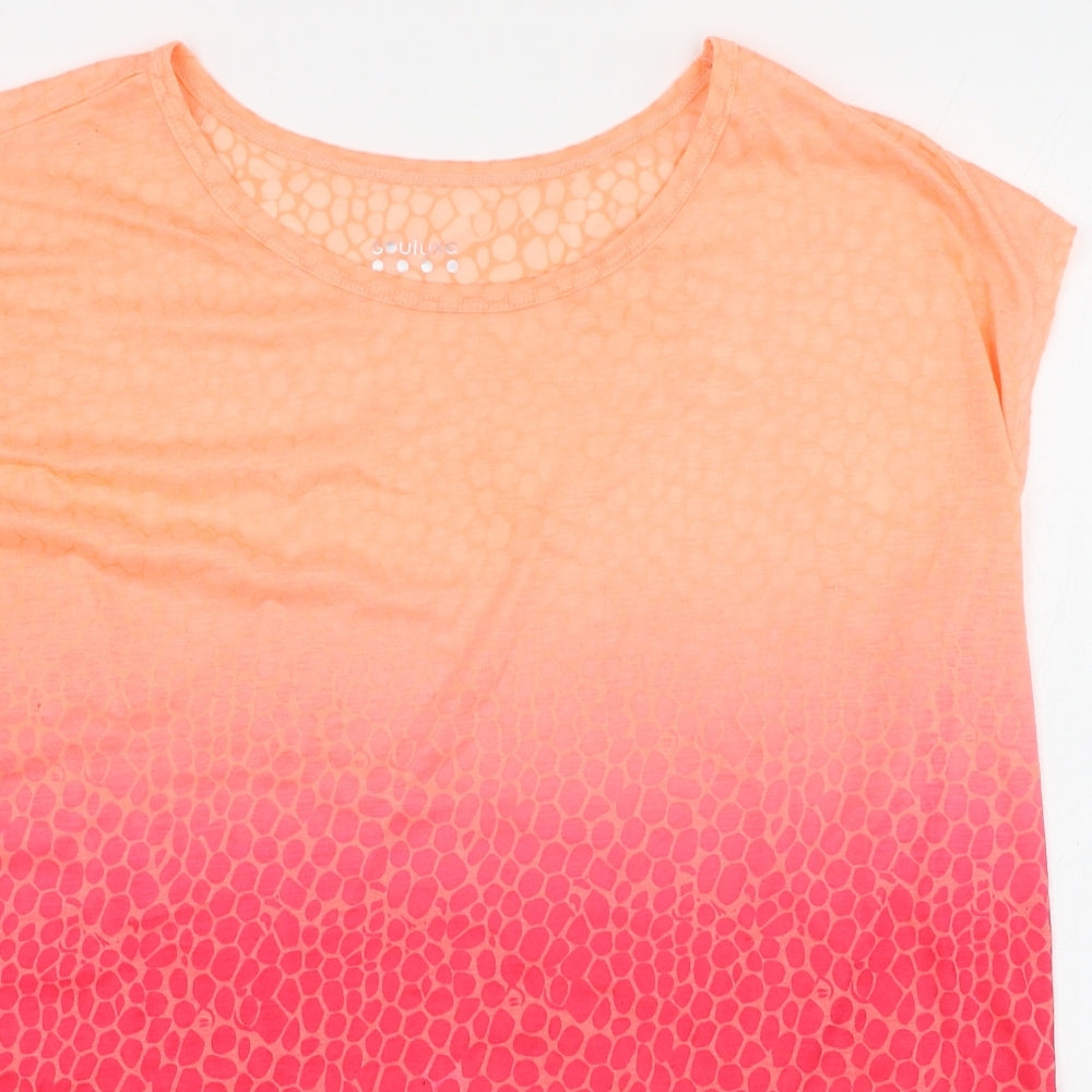 Souluxe Womens Pink  Polyester Basic Tank Size L Round Neck
