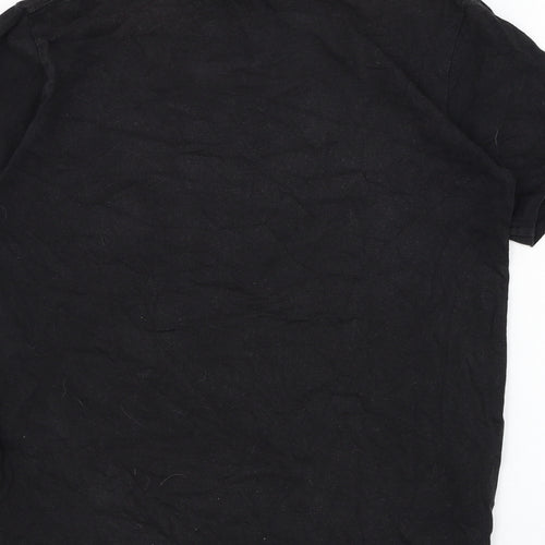 Converse Boys Black  Cotton Basic T-Shirt Size 12-13 Years Roll Neck Pullover