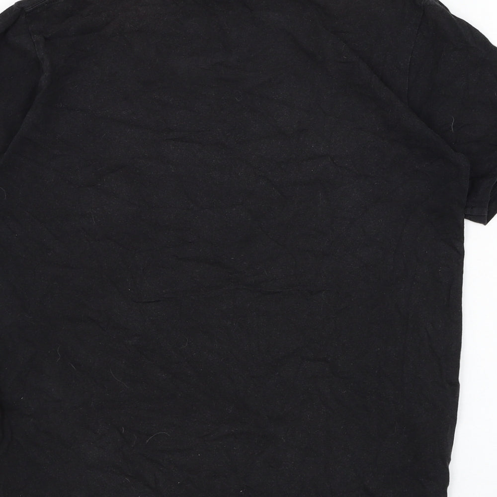 Converse Boys Black  Cotton Basic T-Shirt Size 12-13 Years Roll Neck Pullover