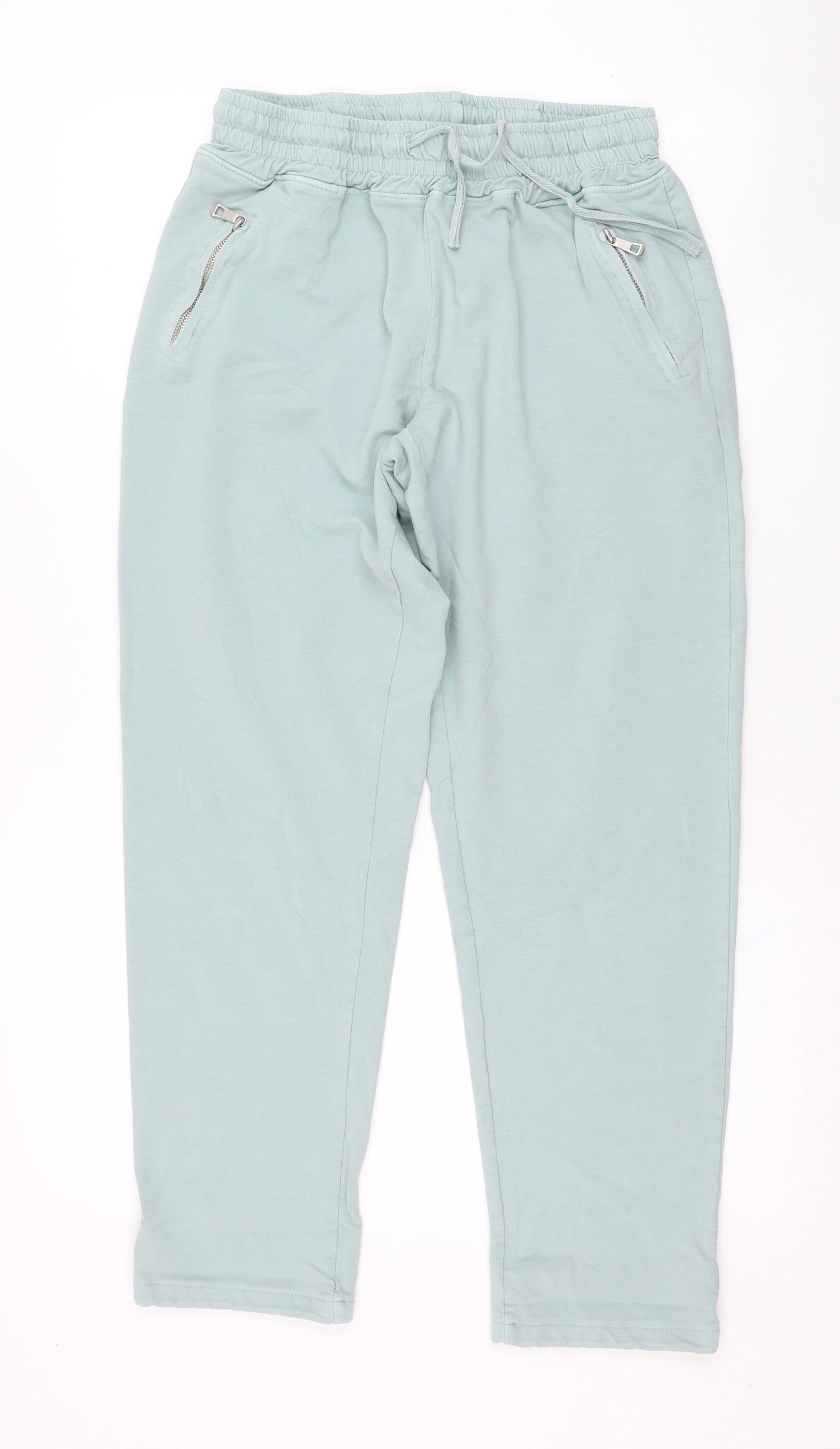Deck Womens Blue  Cotton Jogger Trousers Size XL L27 in Regular