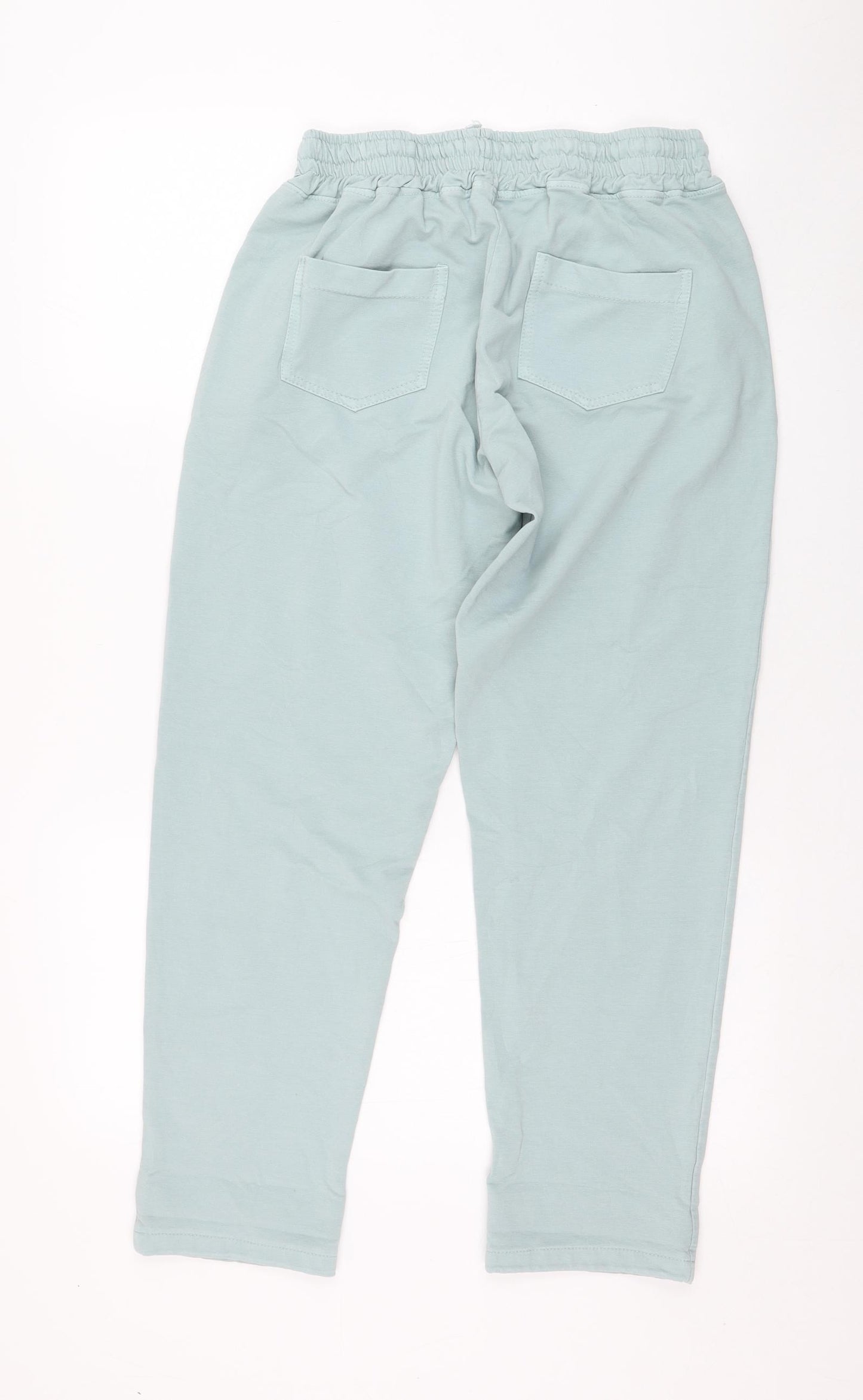 Deck Womens Blue  Cotton Jogger Trousers Size XL L27 in Regular