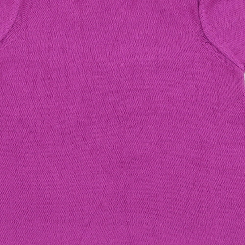 LC Waikiki Girls Purple Round Neck  Acrylic Pullover Jumper Size 5 Years  Pullover