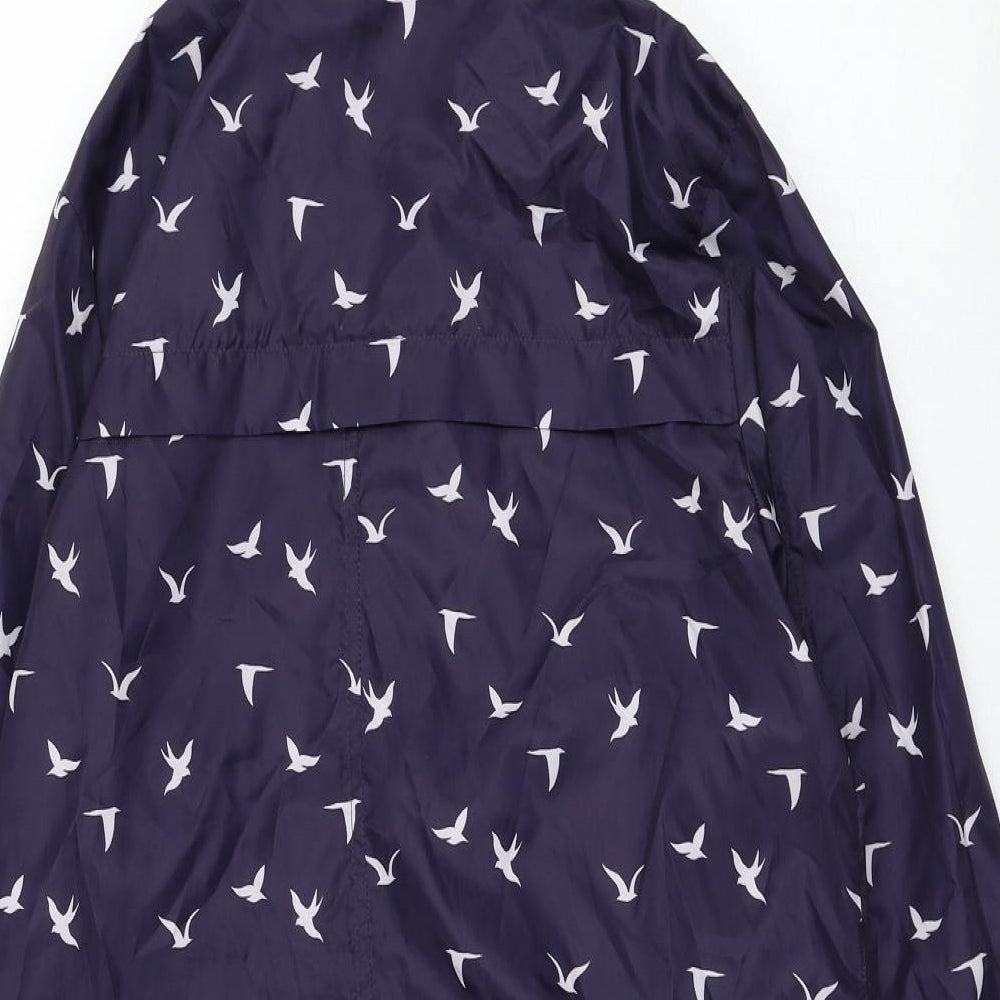 F&F Womens Blue   Rain Coat Coat Size S  Zip
