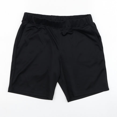 Dunnes Stores Mens Black  Polyester Sweat Shorts Size 28 in L7 in Regular
