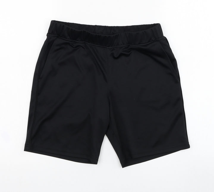 Dunnes Stores Mens Black  Polyester Sweat Shorts Size 28 in L7 in Regular