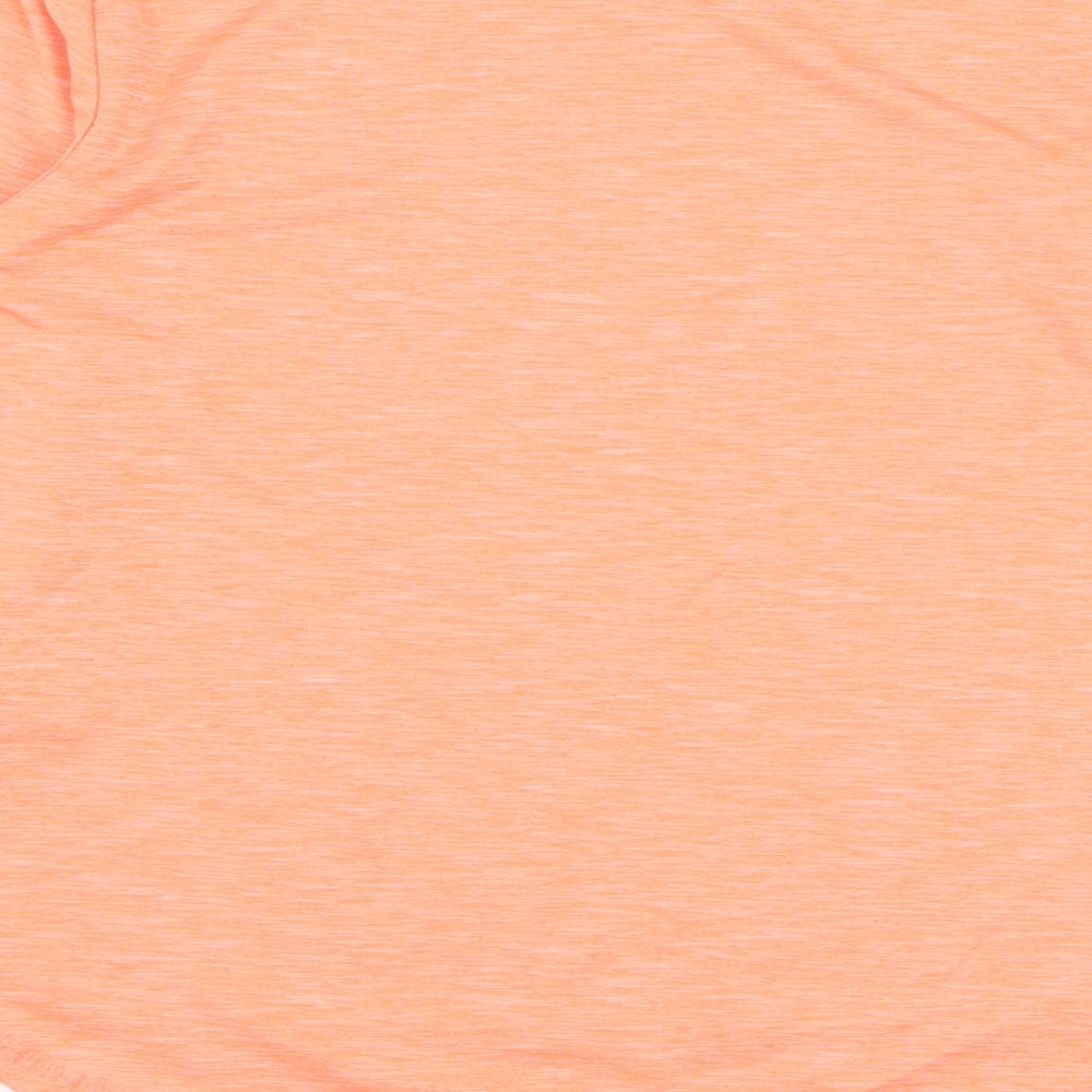 Dunnes Stores Girls Orange  Polyester Basic T-Shirt Size 8-9 Years Round Neck Pullover