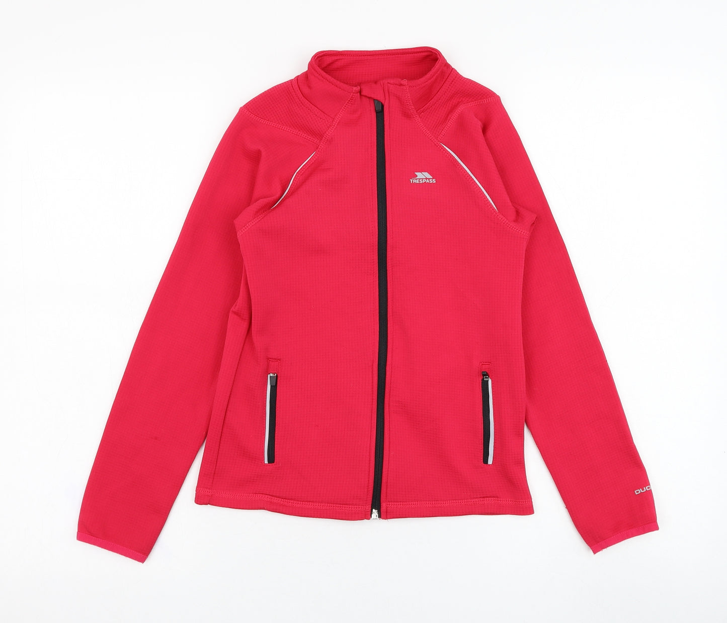Trespass Girls Pink  Polyester Full Zip Sweatshirt Size 7-8 Years  Zip