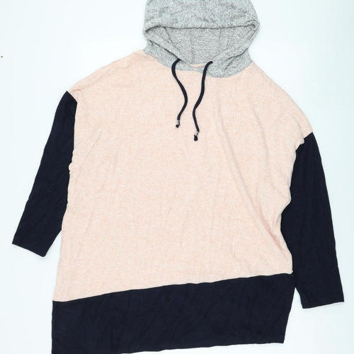 Wallis Womens Pink  Viscose Pullover Hoodie Size 12  Pullover